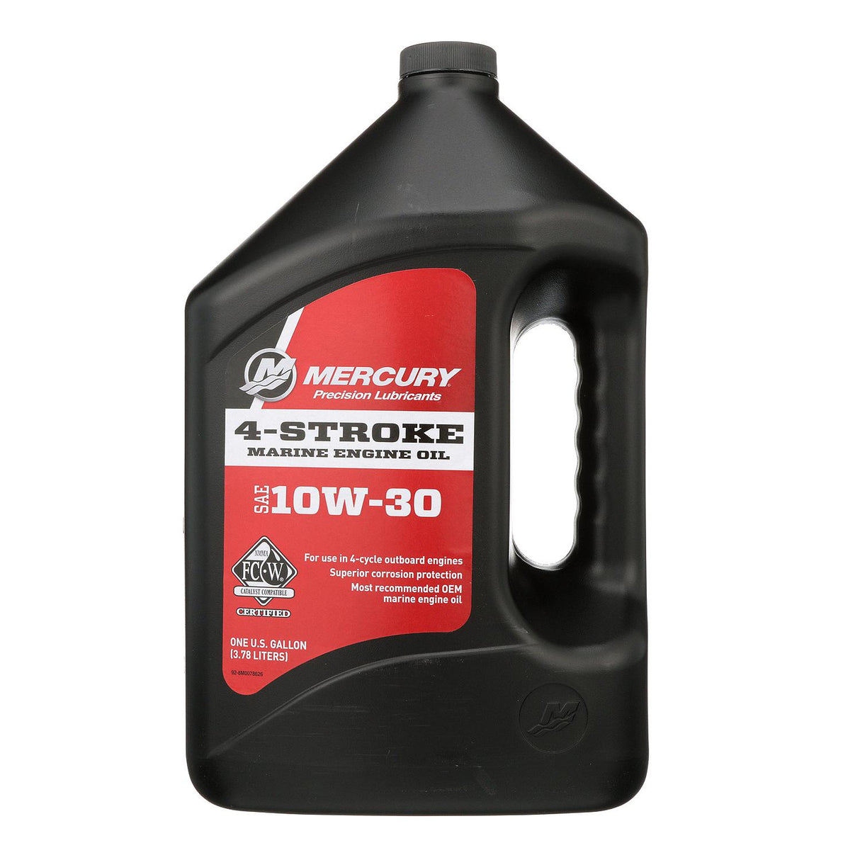 Mercury 8M0078626 SAE 10W-30 Mineral 4-Stroke Marine Engine Oil - 1 Gallon