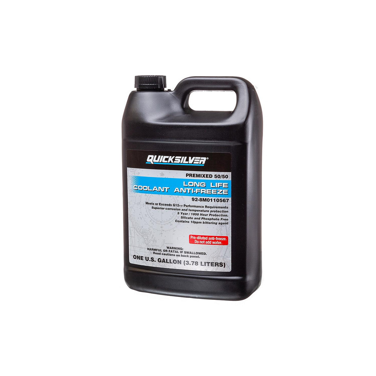OEM Mercury / Quicksilver 8M0110567 Long Life Coolant/Antifreeze, Pre-Diluted 50/50, 1 Gallon