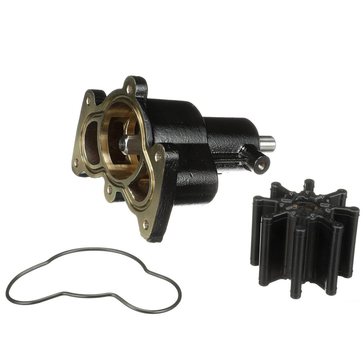 OEM Mercury / Quicksilver 8M0139984 Brass Water Pump Housing for V6 and V8 MerCruiser Engines: (305, 350 and 496 CID, 2000-2016)