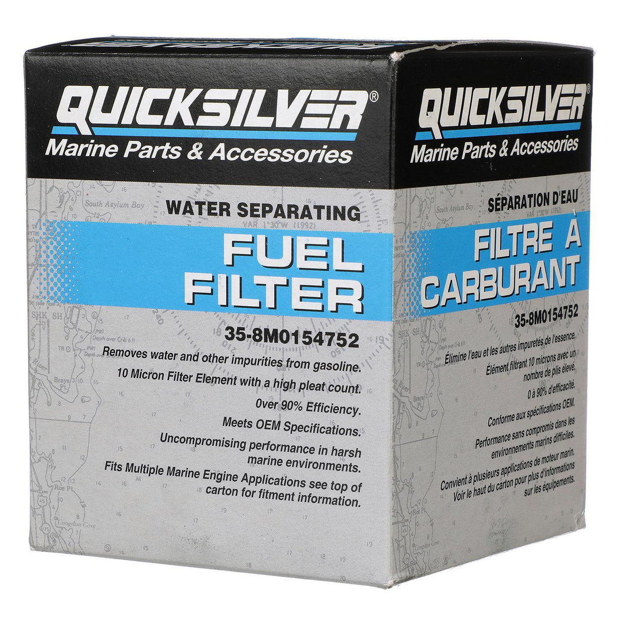 OEM Mercury / Quicksilver 8M0154752 Water Separating Fuel Filter for Select Yamaha Outboards