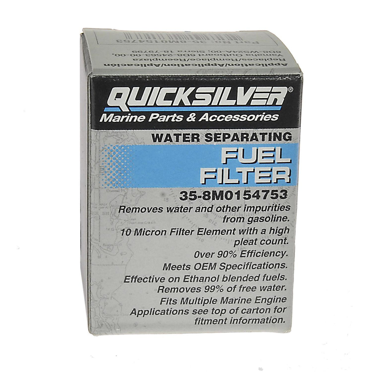 OEM Mercury / Quicksilver 8M0154753 Inline Water Separating Fuel Filter for Select Yamaha 20-115hp Outboards