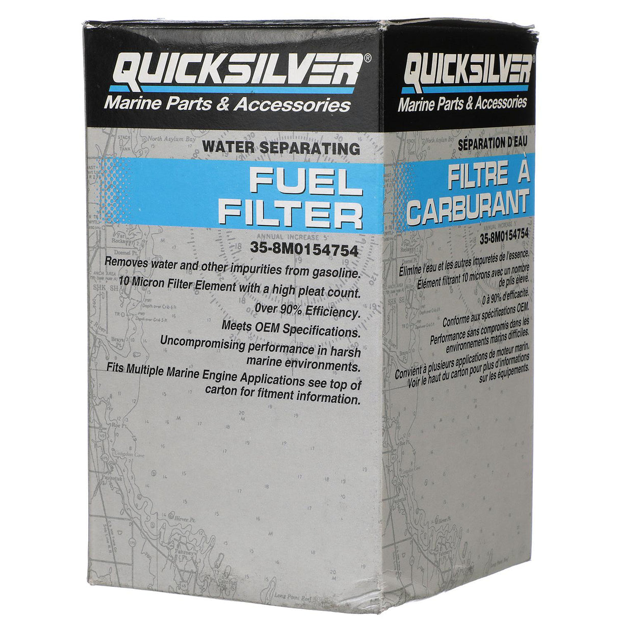 OEM Mercury / Quicksilver 8M0154754 Water Separating Fuel Filter for Select Yamaha 2-Stroke and 4-Stroke Outboards