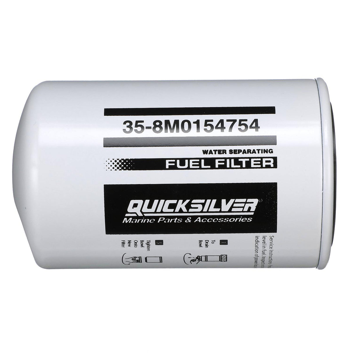 OEM Mercury / Quicksilver 8M0154754 Water Separating Fuel Filter for Select Yamaha 2-Stroke and 4-Stroke Outboards