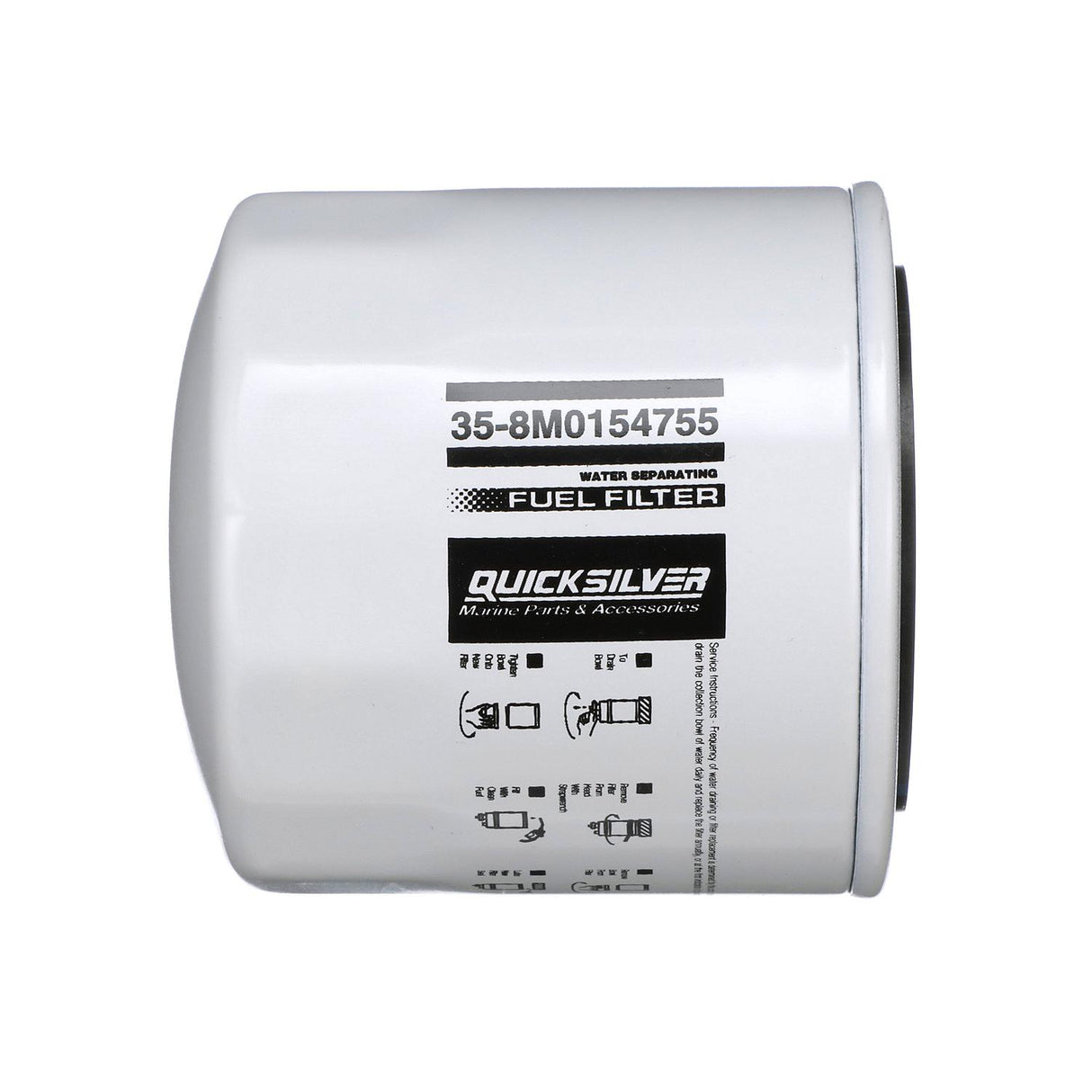 OEM Mercury / Quicksilver 8M0154755 Water Separating Fuel Filter for Various Marine Engines