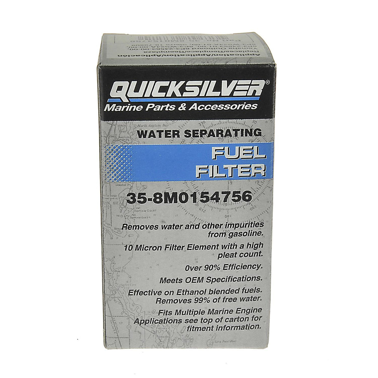 OEM Mercury / Quicksilver 8M0154756 Inline Water Separating Fuel Filter for Yamaha 125-425hp Outboards and Suzuki 200-350hp Outboards