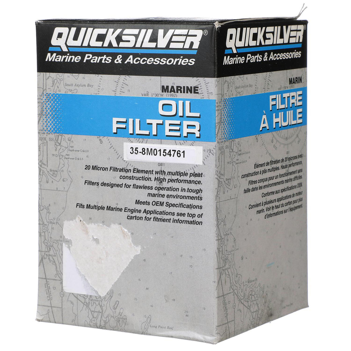 OEM Mercury / Quicksilver 8M0154761 Oil Filter for Various Marine Engines