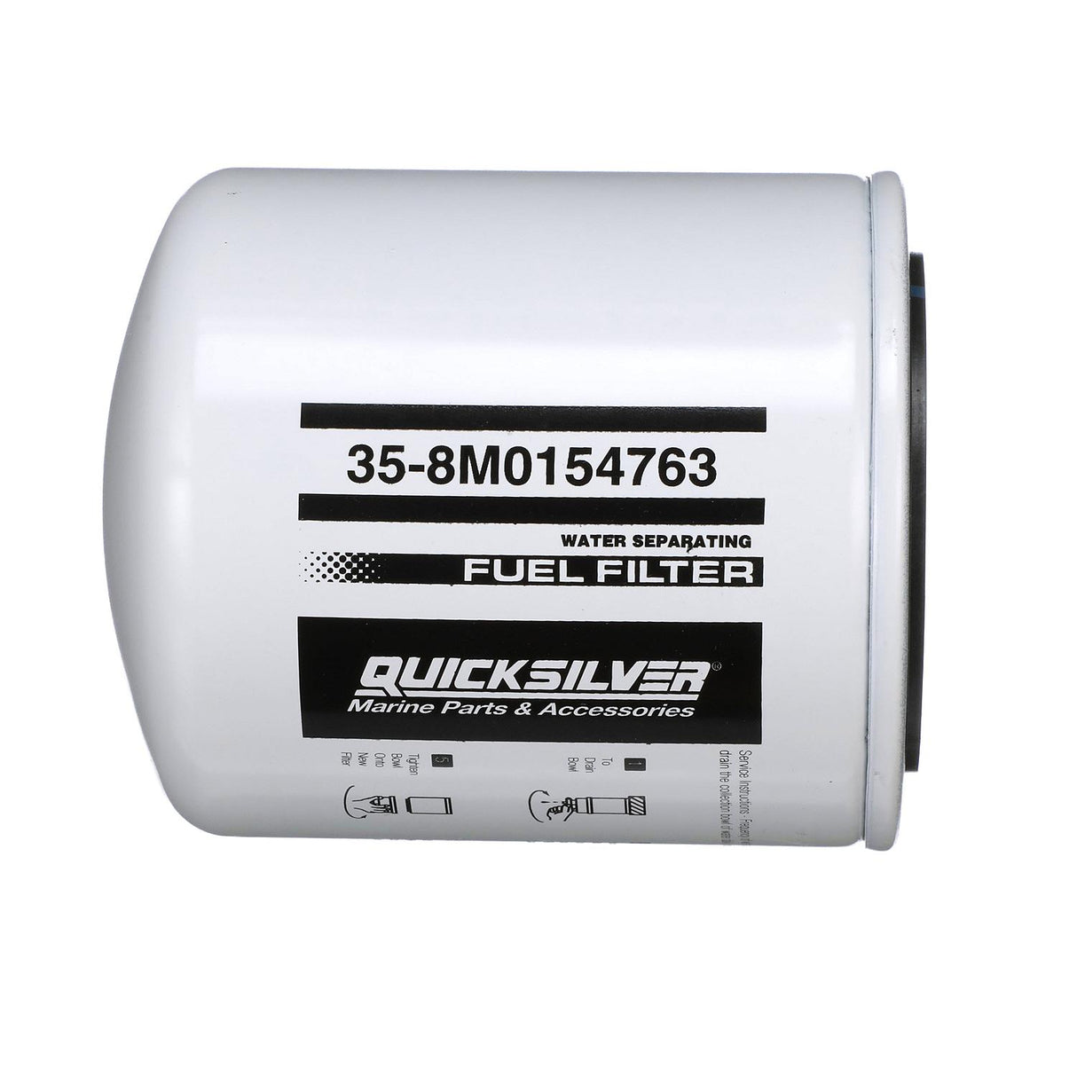 OEM Mercury / Quicksilver 8M0154763 Water Separating Fuel Filter for Select Johnson/Evinrude Mid-Late 1990s 250/300hp Outboards