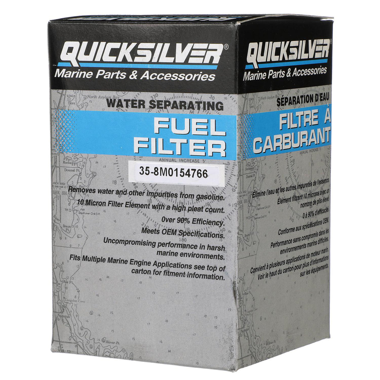 OEM Mercury / Quicksilver 8M0154766 Water Separating Fuel Filter for Select Yamaha 2-Stroke & 4-Stroke up to 115hp Outboards