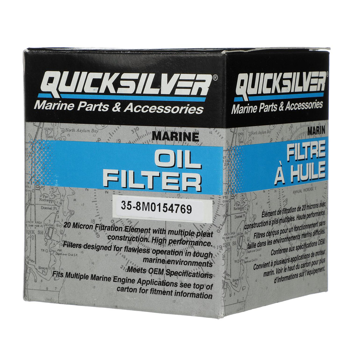 OEM Mercury / Quicksilver 8M0154769 Oil Filter for Various Marine Engines