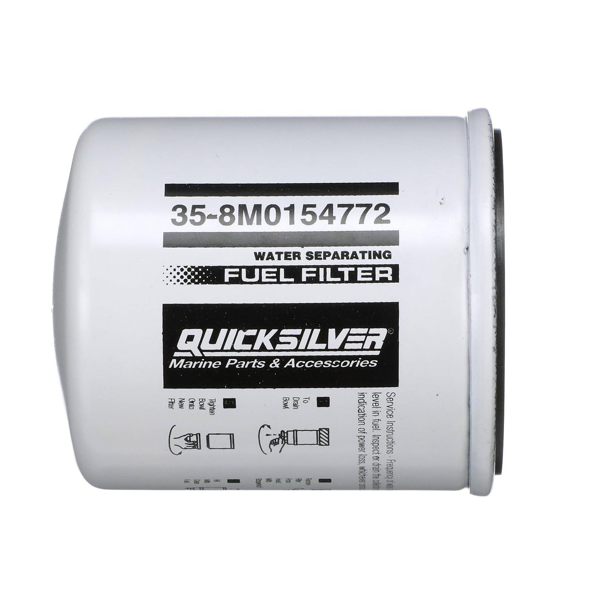 OEM Mercury / Quicksilver 8M0154772 Water Separating Fuel Filter for Select Johnson and Evinrude Outboards