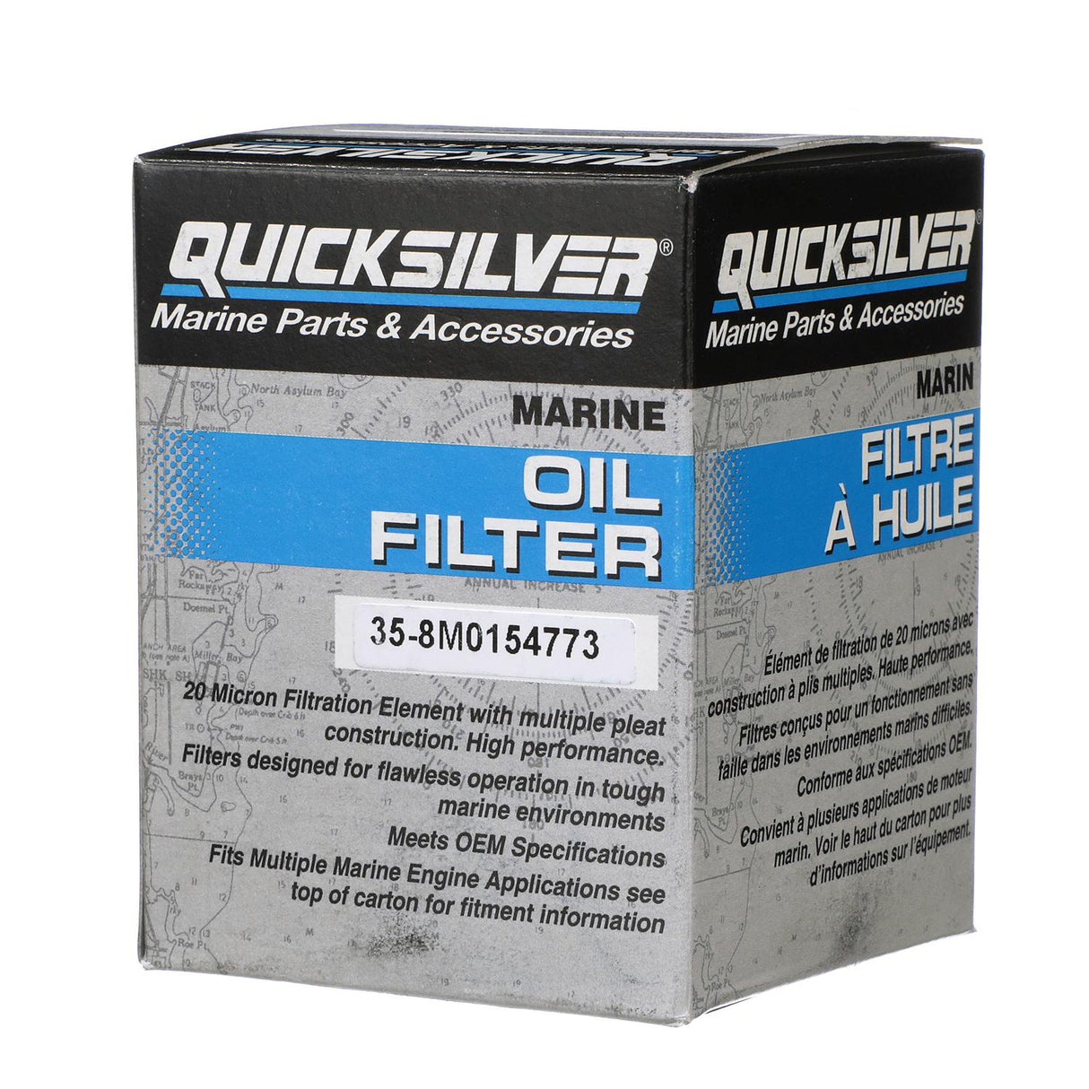 OEM Mercury / Quicksilver 8M0154773 Oil Filter for Various Marine Engines