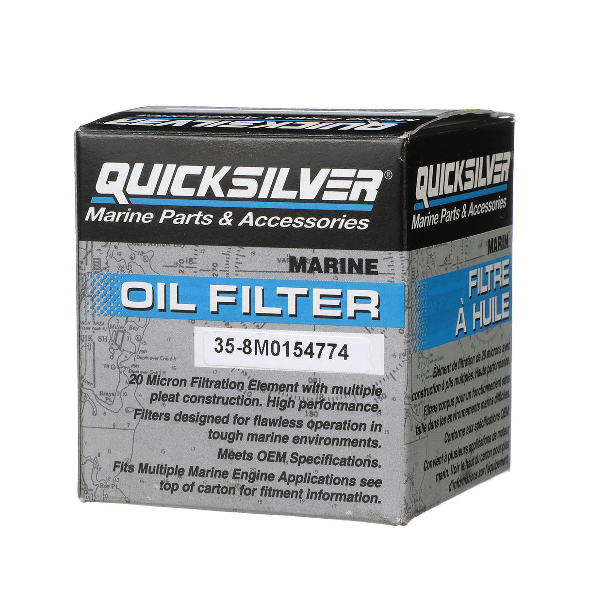 OEM Mercury / Quicksilver 8M0154774 Oil Filter for Various Marine Engines