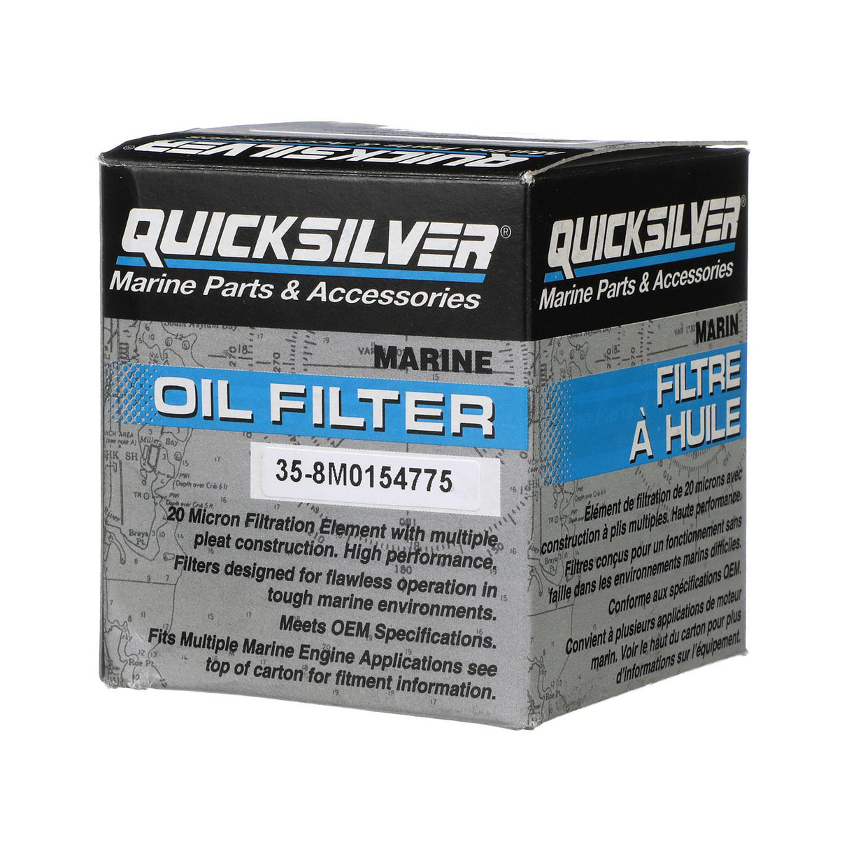 OEM Mercury / Quicksilver 8M0154775 Oil Filter for Various Marine Engines