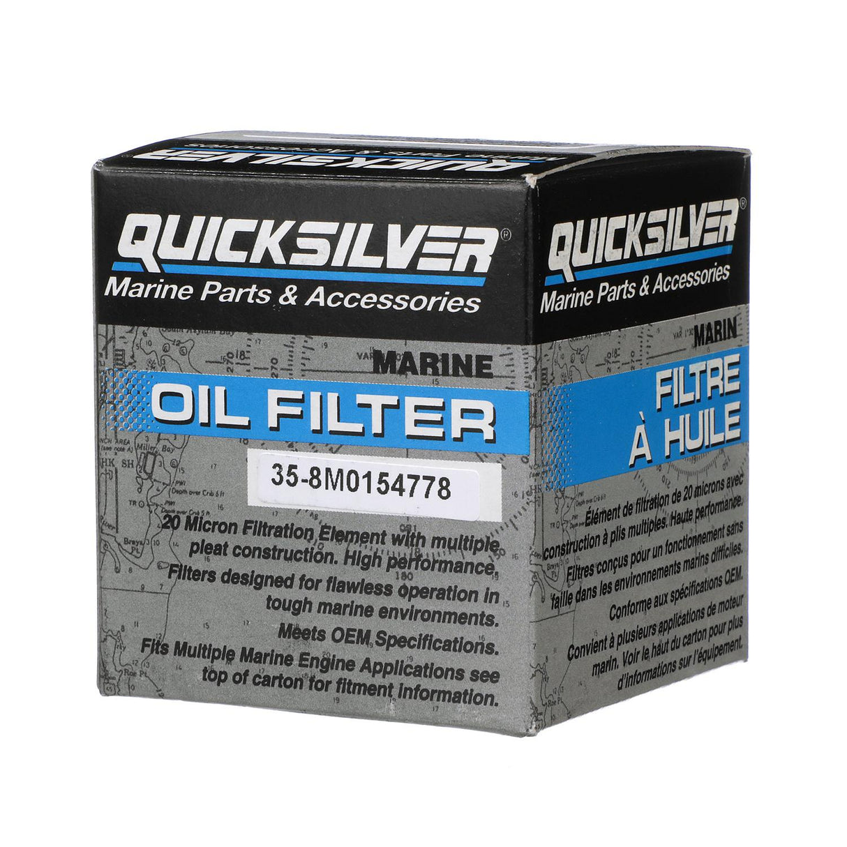OEM Mercury / Quicksilver 8M0154778 Oil Filter for Various Marine Engines