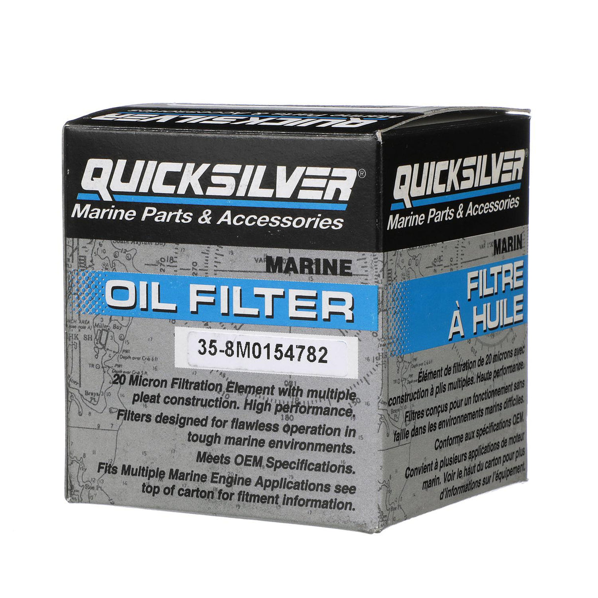 OEM Mercury / Quicksilver 8M0154782 Oil Filter for Various Marine Engines