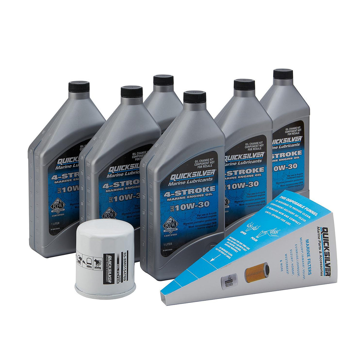 Quicksilver 25W-40 Oil Change Kit for 4-Stroke Yamaha F200 through F250 Outboards 8M0162420