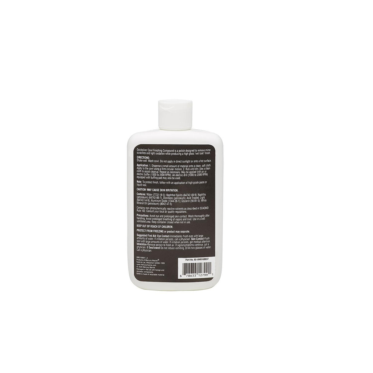 OEM Mercury / Quicksilver 8M0168837 High-Gloss Cowl Finishing Compound, Fine Grit, 8.4 oz. Bottle