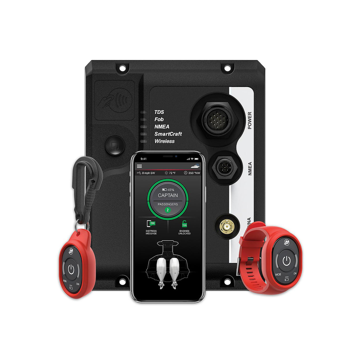 1st Mate Wireless Man Overboard Alert System For Mercury SmaftCraft - Twin Engines 98-8M6007934