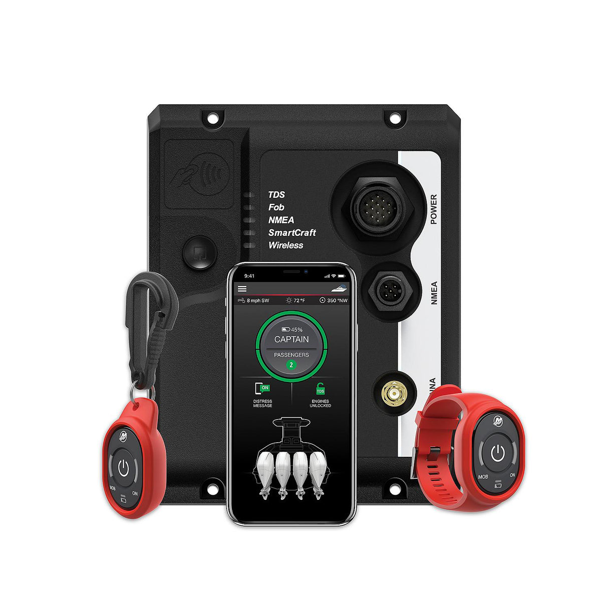 Marine Safety and Security System Kit, Mercury SmartCraft Engines, 4-6 Engines, 8M6007938