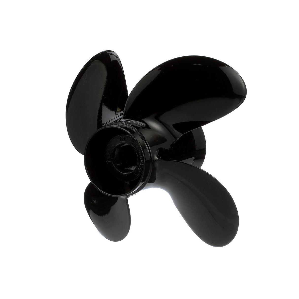 OEM Mercury / Quicksilver 8M8027511 Nemesis 4-Blade Aluminum Propeller, 10.6" Diameter x 12" Pitch, Right Hand Rotation, 40-60hp Mercury, Black Finish
