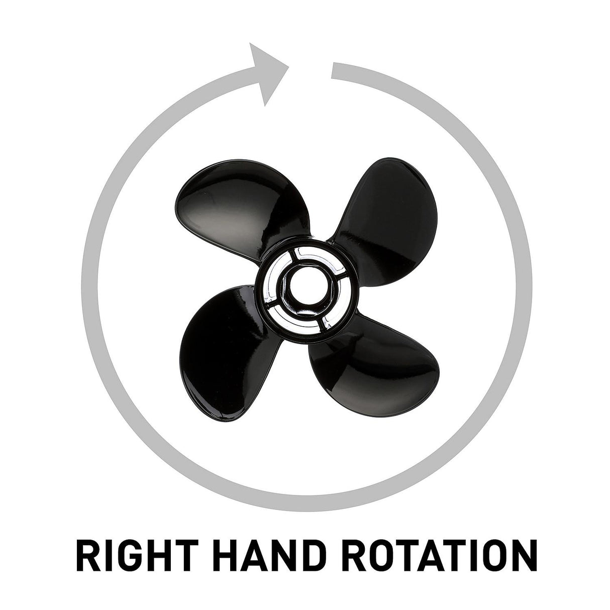 OEM Mercury / Quicksilver 8M8027513 Nemesis 4-Blade Aluminum Propeller-10.1" Diameter x 14" Pitch, Right Hand Rotation, 40-60hp Mercury, Black Finish