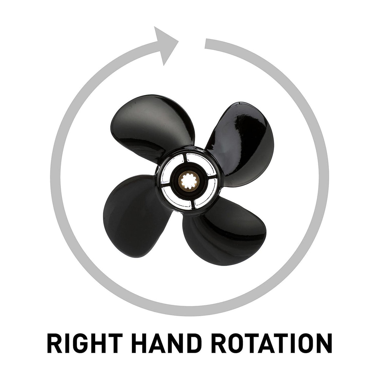 OEM Mercury / Quicksilver Nemesis 4-Blade Aluminum Propeller, 9.3" Diameter x 11" Pitch, Right Hand Rotation