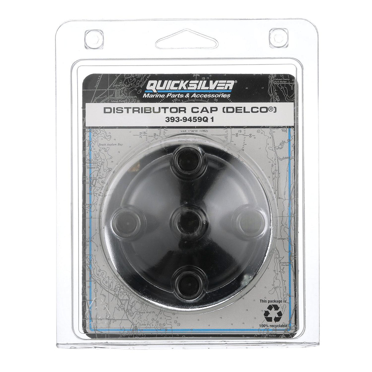 OEM Mercury / Quicksilver 9459Q1 Distributor Cap for MerCruiser Engines by General Motors w/ Conventional Ignition Systems