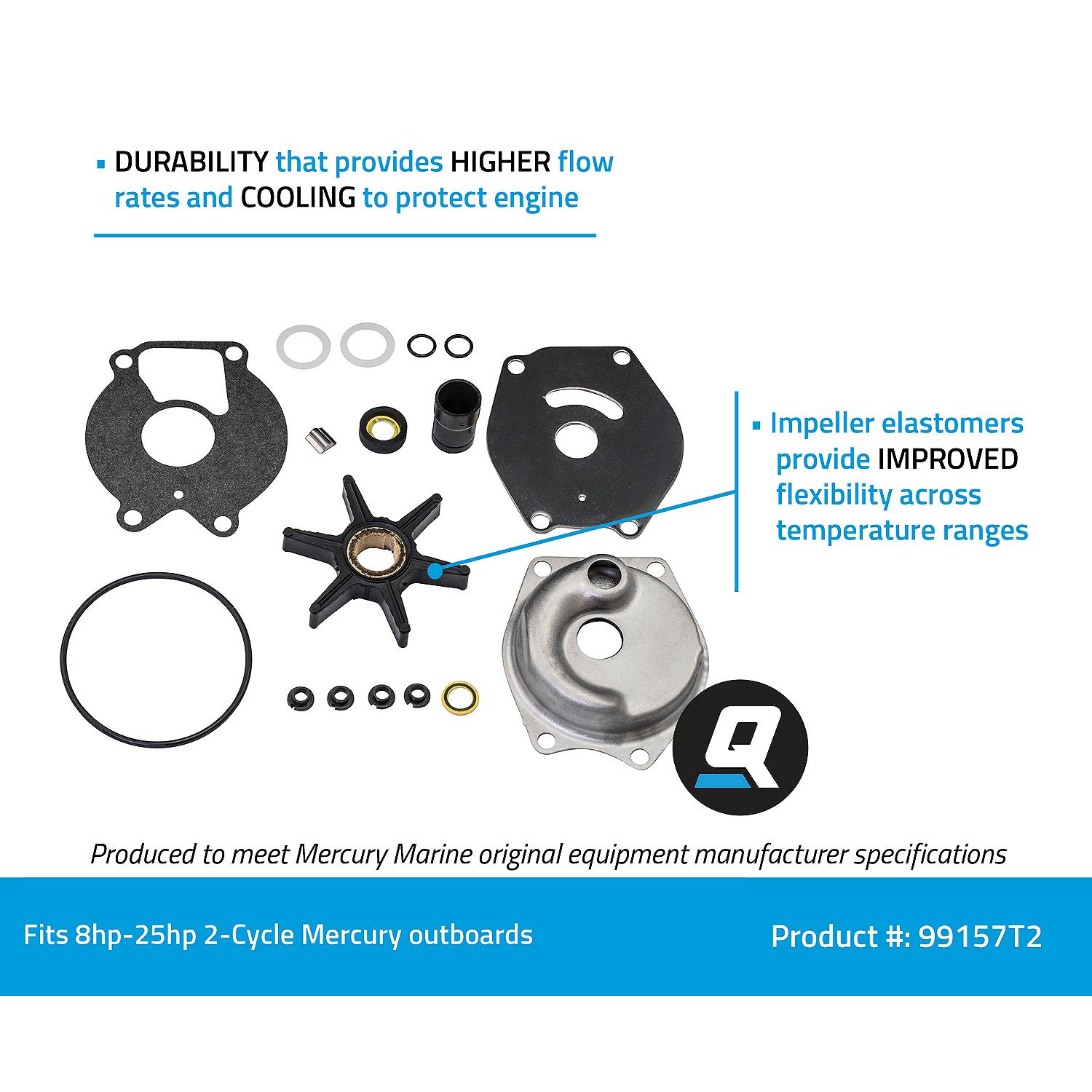 OEM Mercury / Quicksilver 99157T2 Upper Water Pump Repair Kit for Mercury BigFoot 4-Stroke Outboards