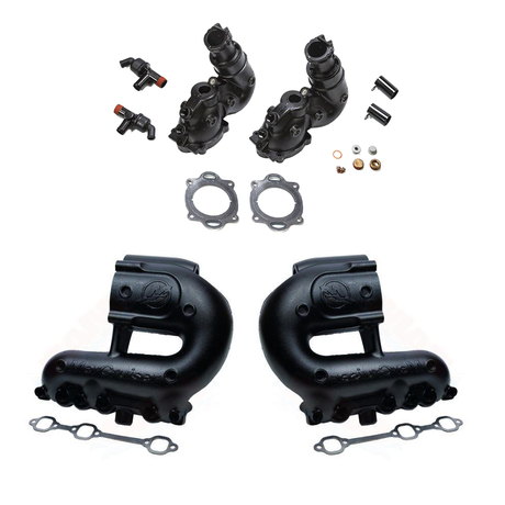 OEM MerCruiser EC Exhaust Manifold & Riser Kit – 4.3 & 4.5 V6 (2010+) – 8M0104216 / 8M0104214