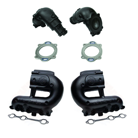 OEM MerCruiser EC Exhaust Manifold & Riser Kit – 4.3 & 4.5 V6 (2010+) – 8M0104216 / 8M0104214