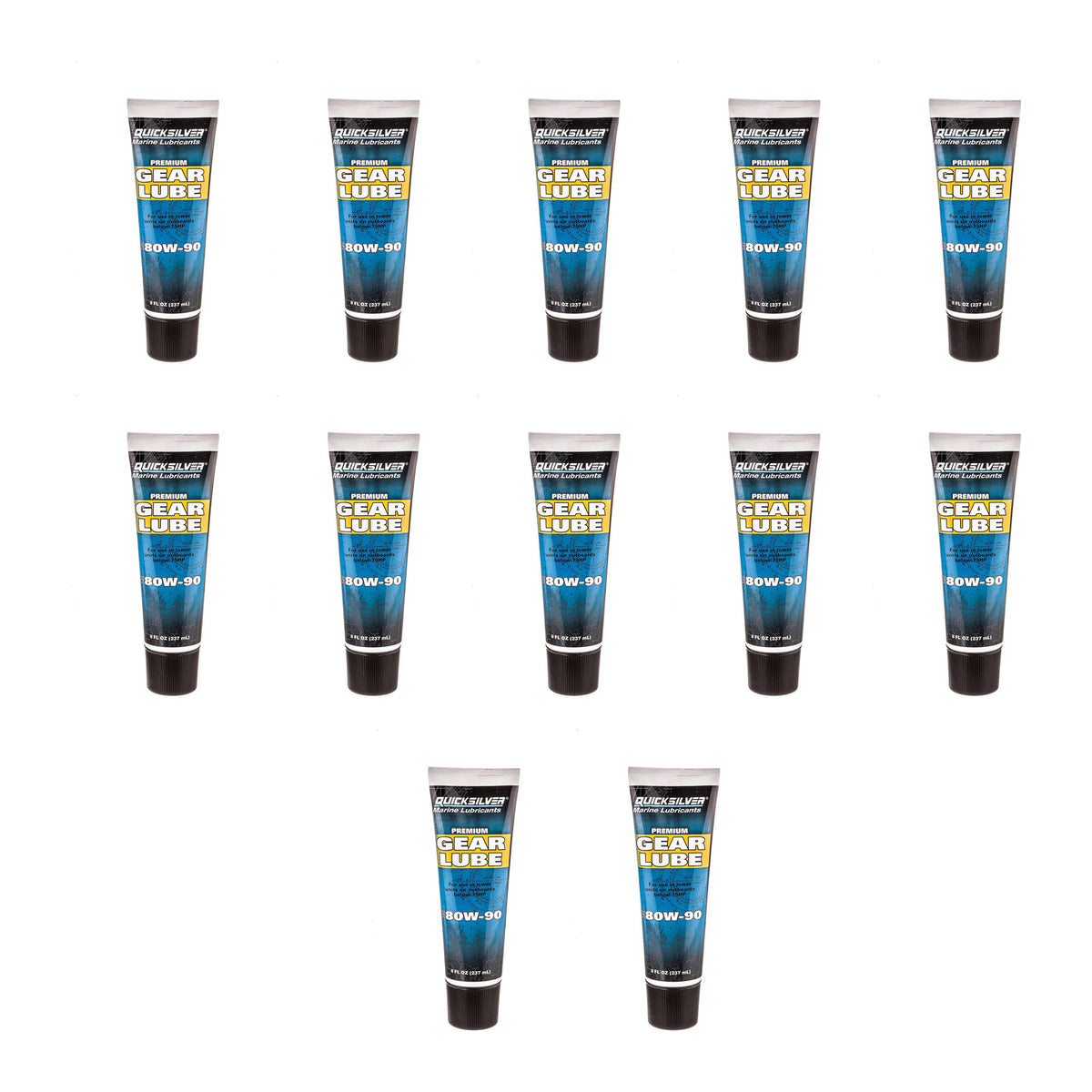 OEM Mercury / Quicksilver 80W-90 Premium Gear Lube, Marine Engine, 8 Oz. 802844Q02 — pack of 12 supplier units