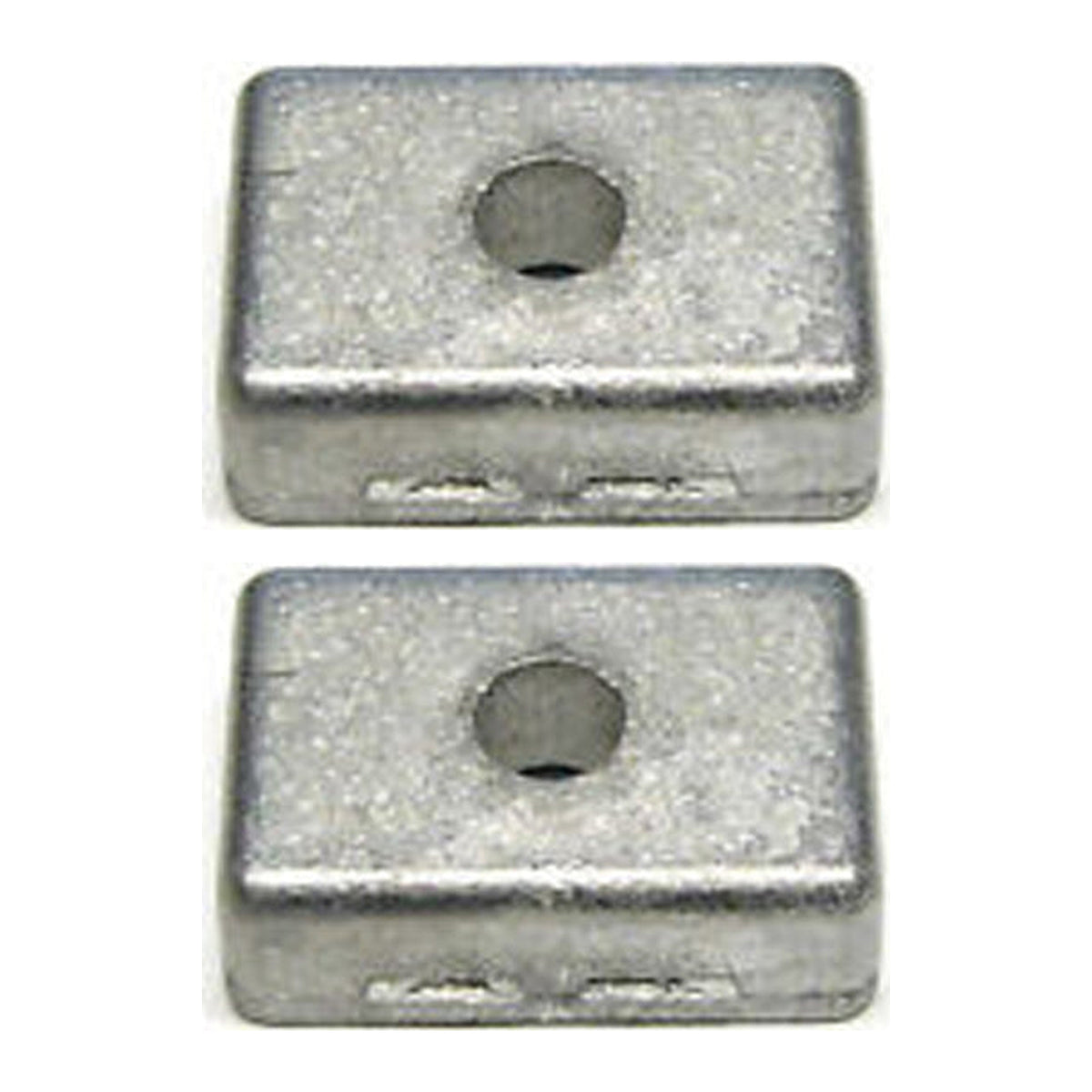 OEM Mercury / Quicksilver Zinc Anode Square 875208Q (for 4–9.9 HP Outboards) — pack of 2 supplier units