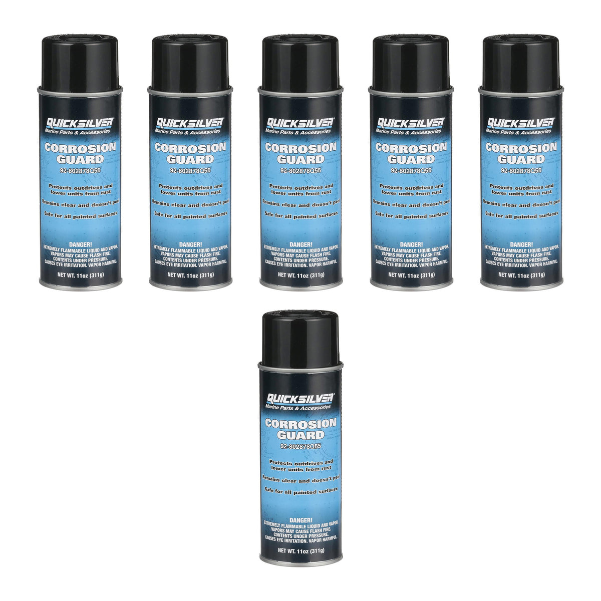 OEM Mercury / Quicksilver 802878Q55 Corrosion Guard Rust Inhibitor — pack of 6 supplier units