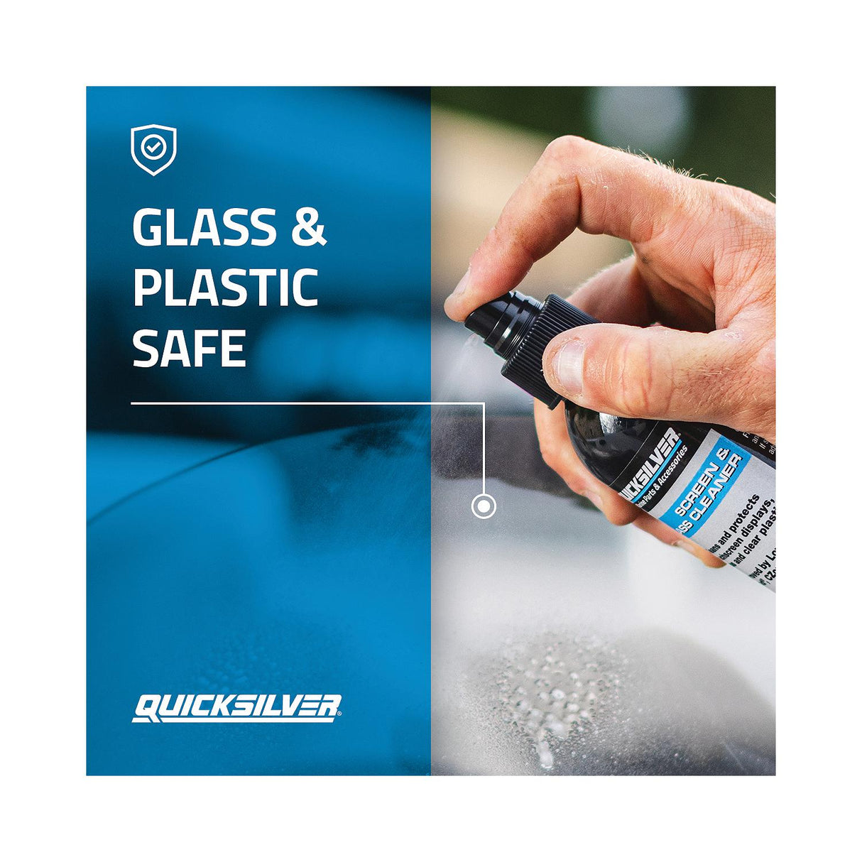 OEM Mercury / Quicksilver 8M0224418 Screen & Glass Cleaner For Marine Electronics, Windshields and Mirrors, 8 oz.