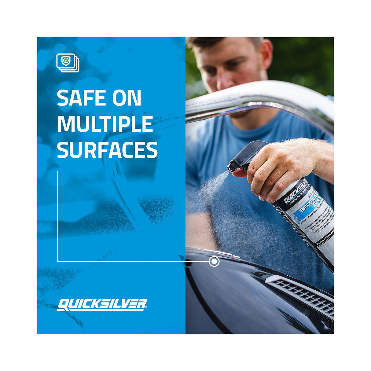 OEM Mercury / Quicksilver Spotless Shine For Marine Boats and Outboard Engines, RV and Powersports, 32 oz.