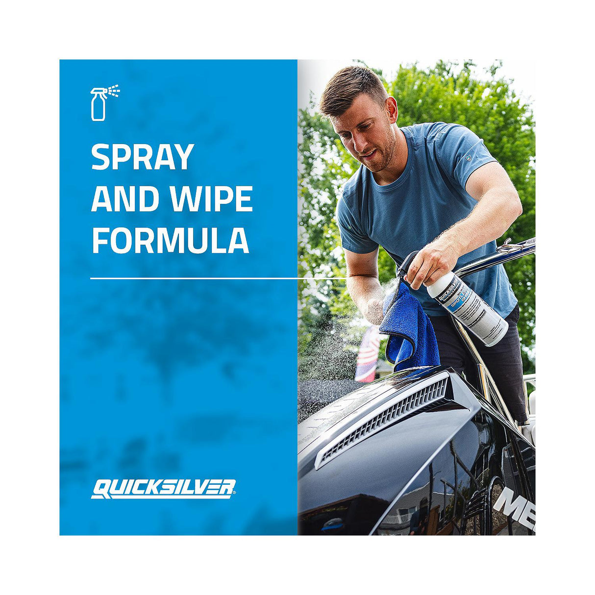 OEM Mercury / Quicksilver Spotless Shine For Marine Boats and Outboard Engines, RV and Powersports, 32 oz.