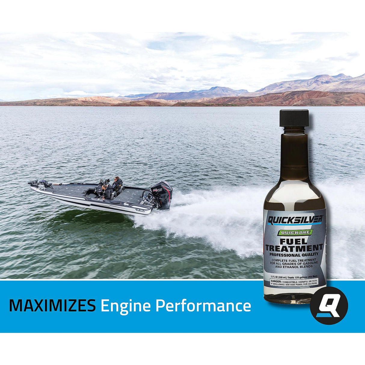 OEM Mercury / Quicksilver Quickare 8M0047920 Fuel Treatment Additive, 12 Oz.