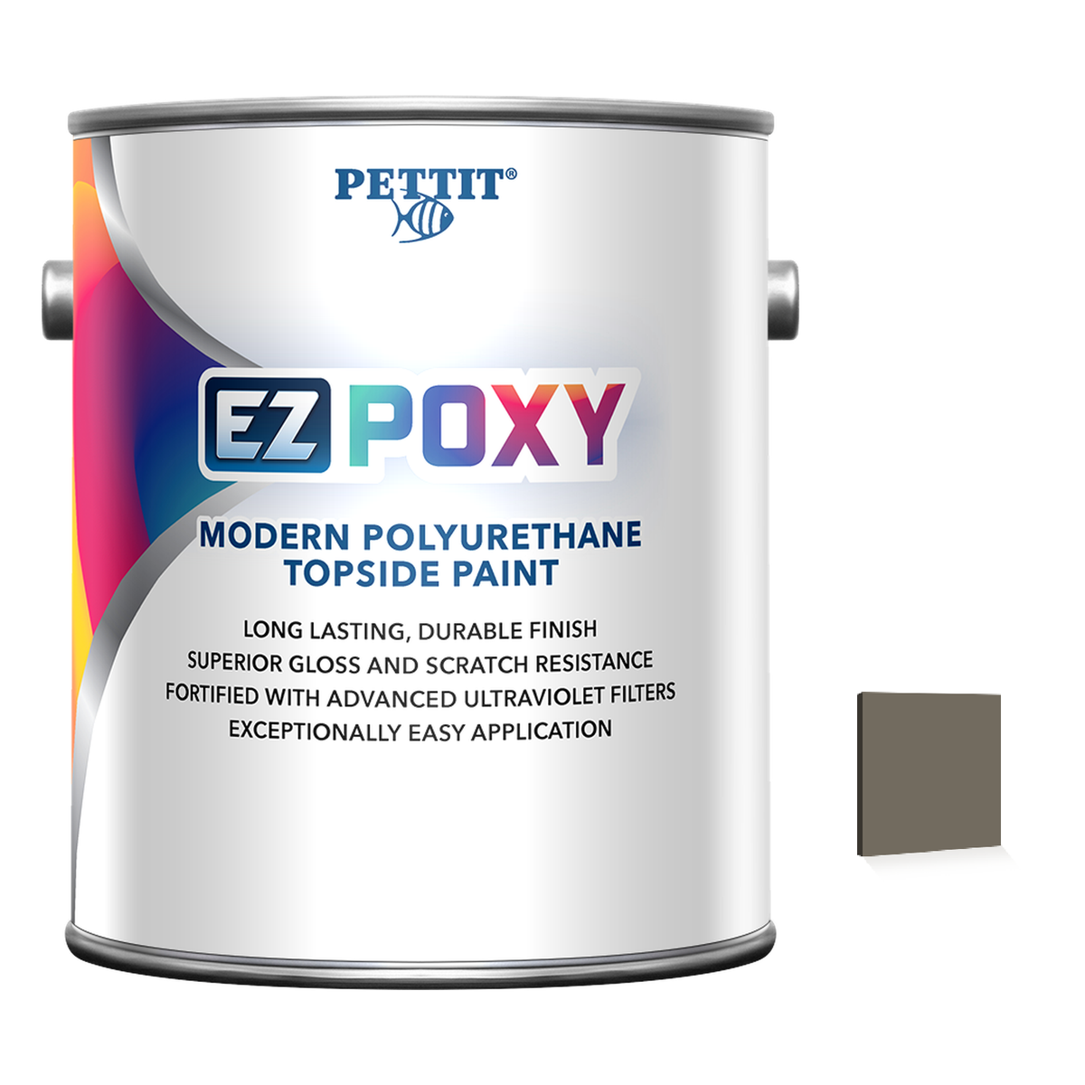 Pettit EZ-Poxy packaging with official Dull Dead Grass color swatch