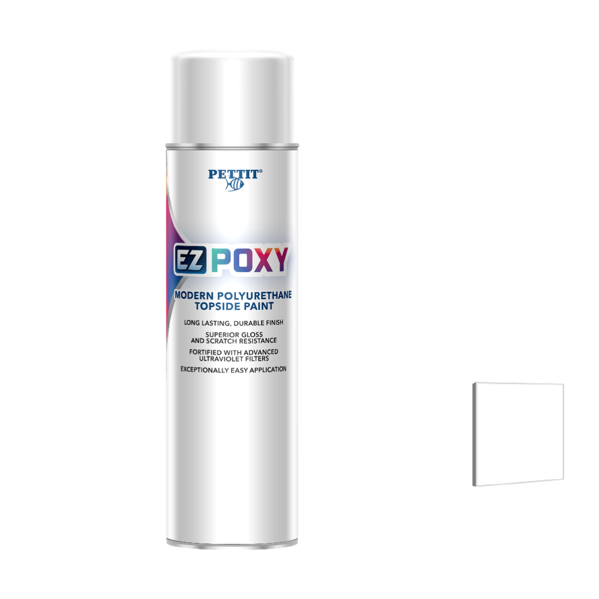 Pettit EZ-Poxy packaging with official White color swatch