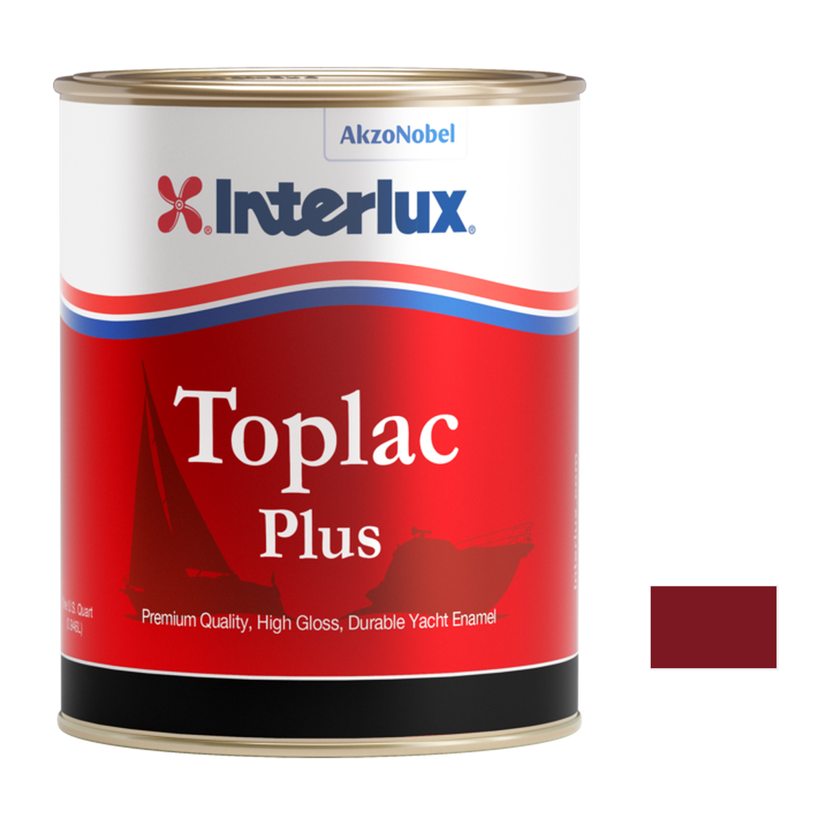 Interlux Toplac Plus quart packaging with official YLK292 Bounty color swatch