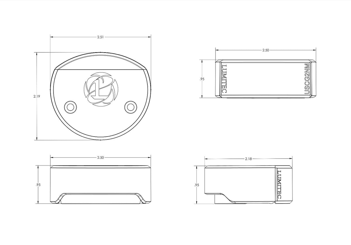 Surface Mount Composite Navigation Light manufacturer dimensions