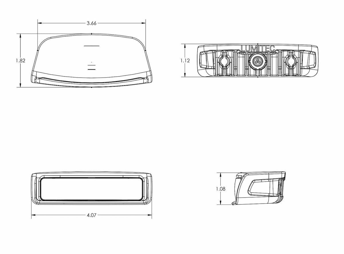 Contour Navigation Docking Combination Light — manufacturer dimensional drawing
