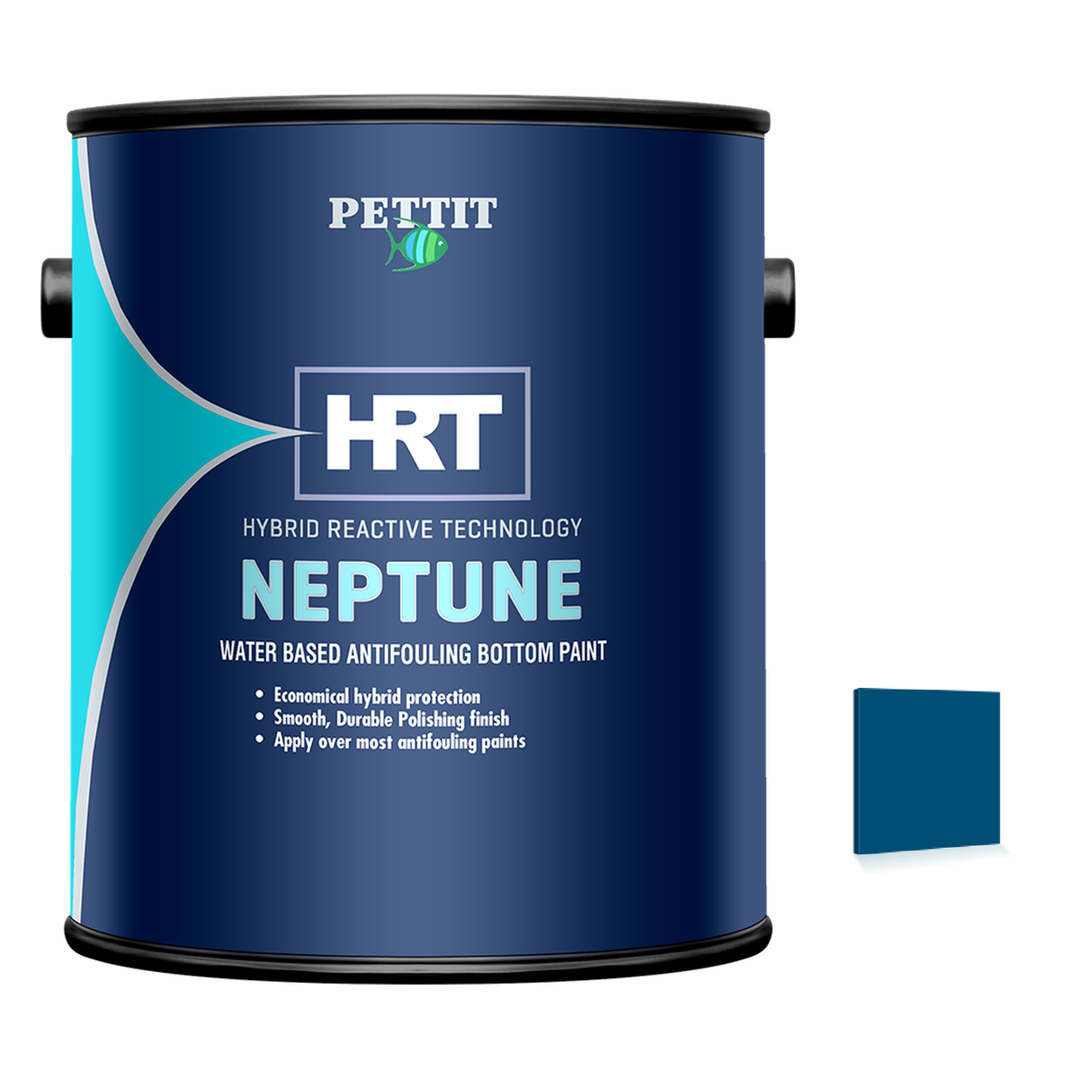 Pettit Neptune HRT packaging with official Blue color swatch