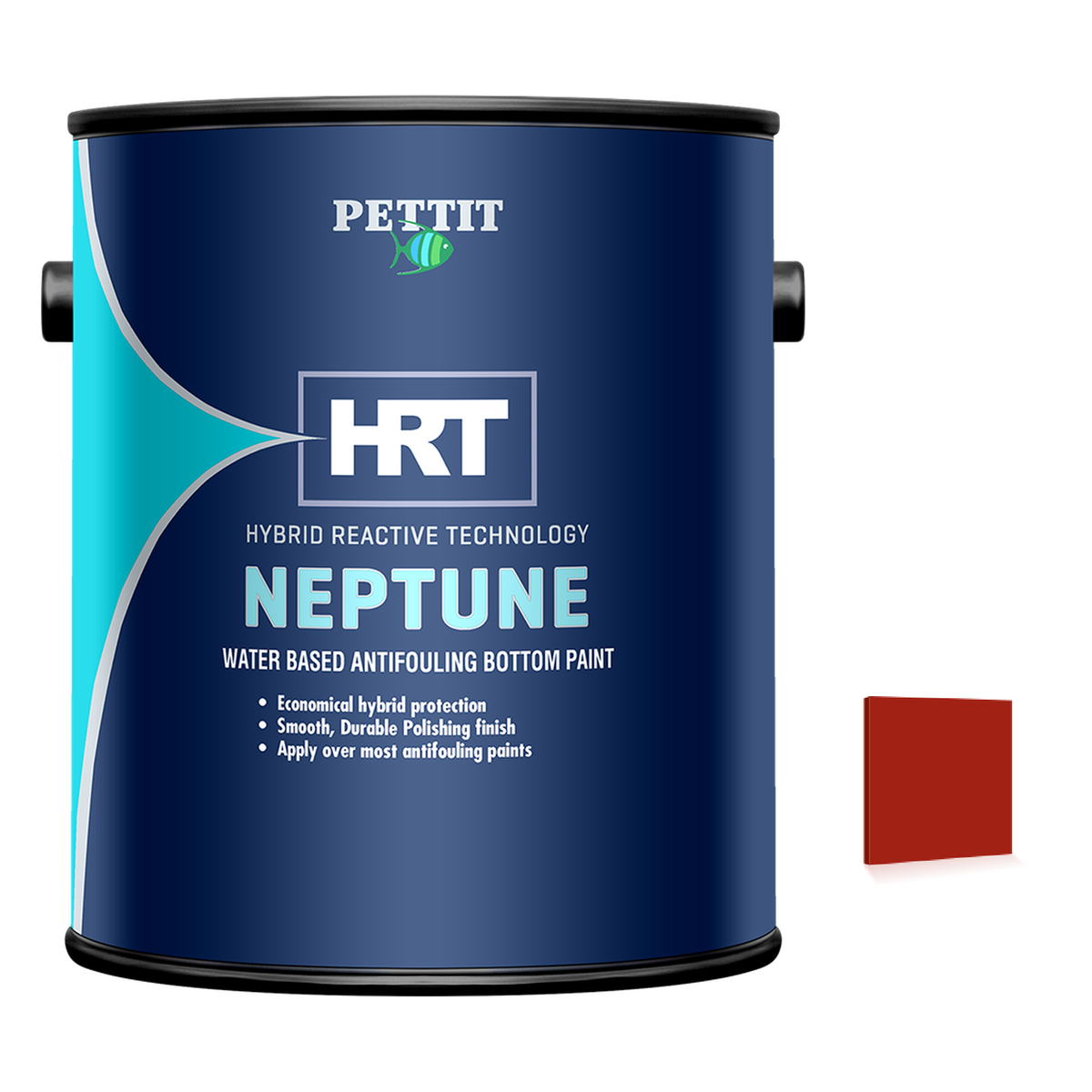 Pettit Neptune HRT packaging with official Red color swatch