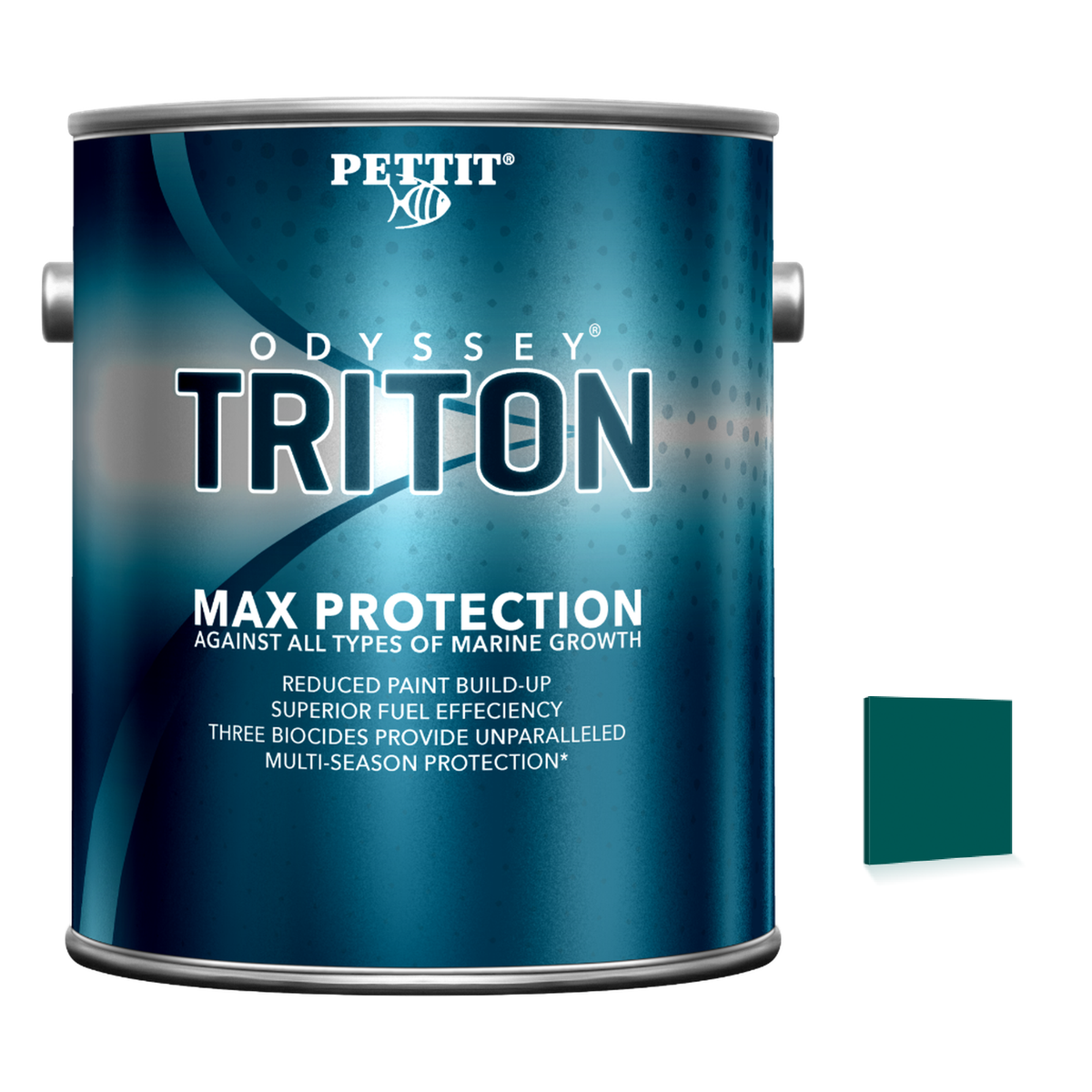Pettit Odyssey Triton packaging with official Green color swatch