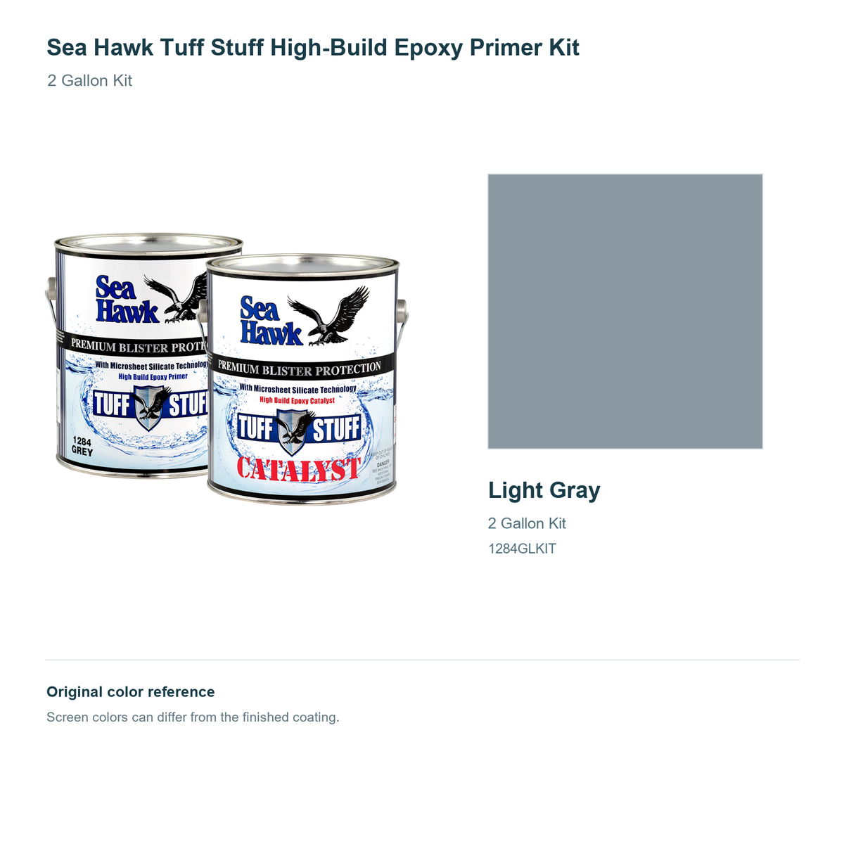 95-1284GLKIT | 2 Gallon Kit | Light Gray | can and original swatch