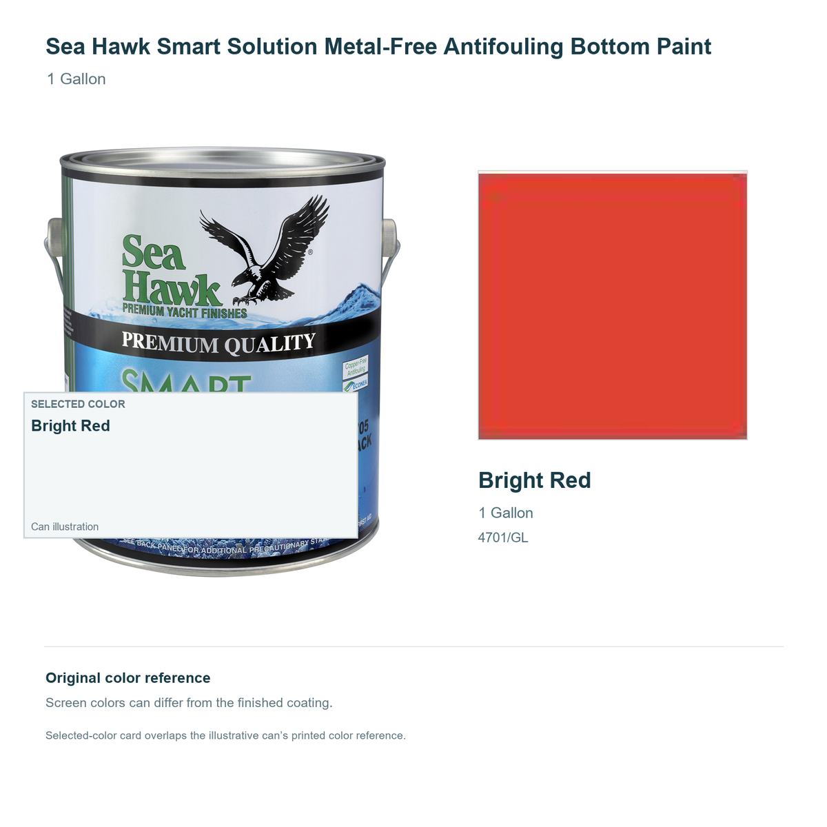 95-4701GL | 1 Gallon | Bright Red | can and original swatch