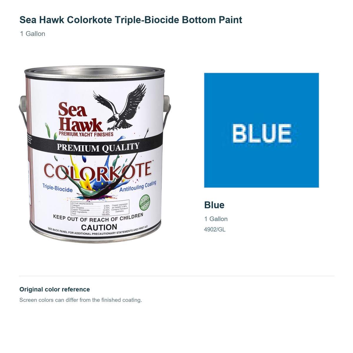 95-4902GL | 1 Gallon | Blue | can and original swatch