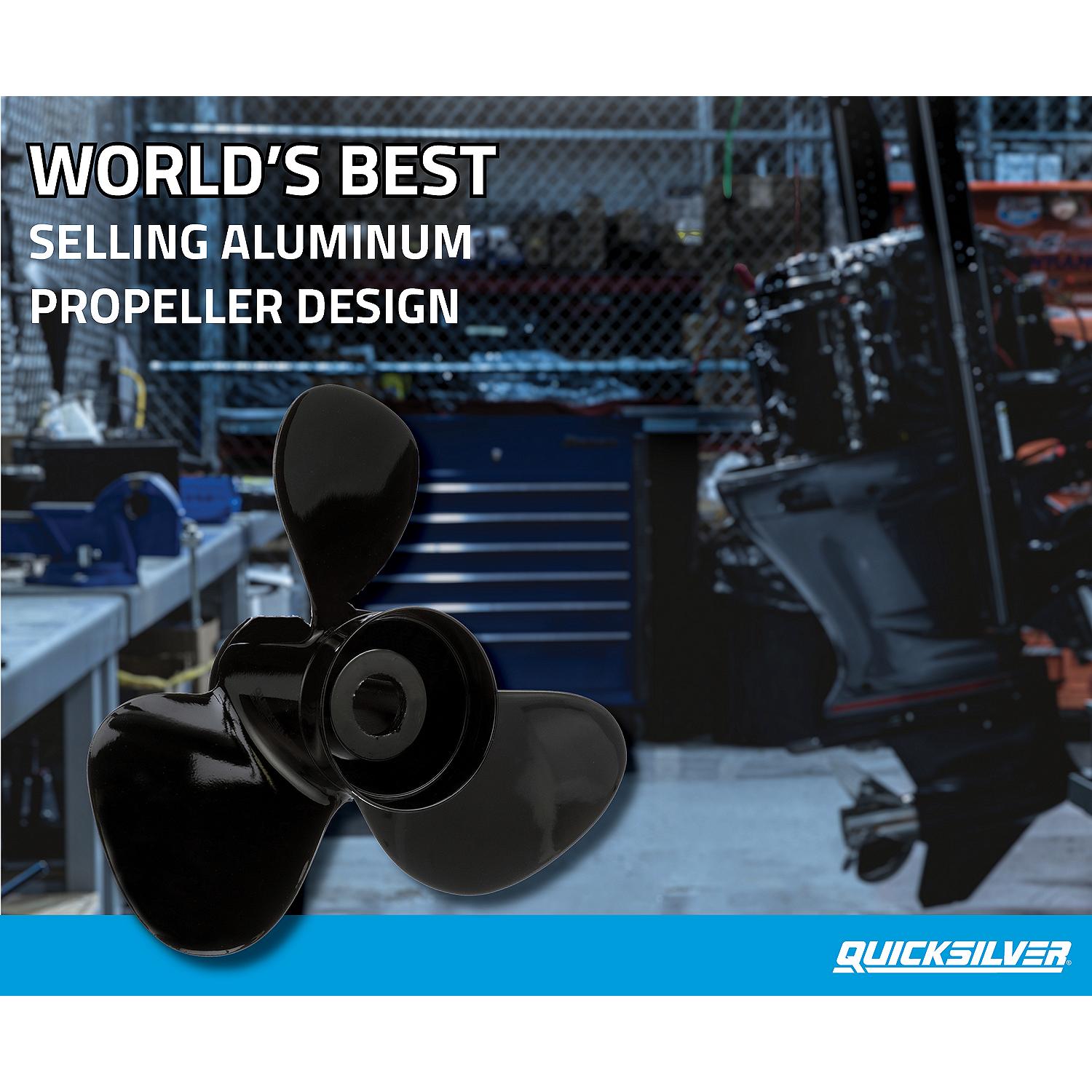 OEM Mercury / Quicksilver Black Diamond 3-Blade Aluminum Propeller, 14.5" Diameter x 19" Pitch, Right Hand Rotation