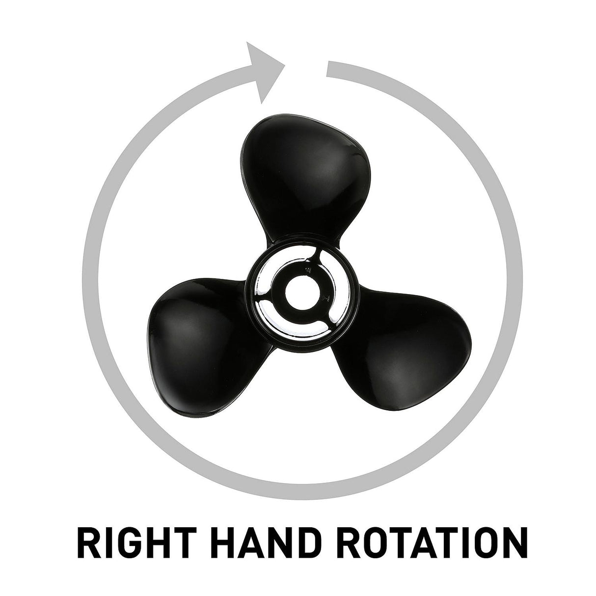 OEM Mercury / Quicksilver Black Diamond 3-Blade Aluminum Propeller, 15.5" Diameter x 18" Pitch, Right Hand Rotation